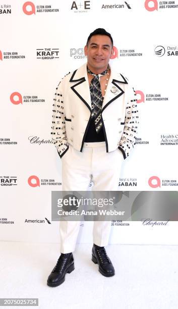 Eloy Mendez attends Elton John AIDS Foundation's 32nd Annual Academy Awards Viewing Party on March 10, 2024 in West Hollywood, California.