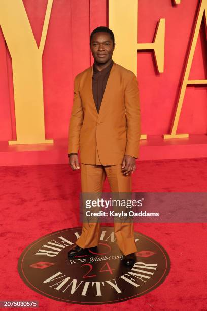 David Oyelowo attends the 2024 Vanity Fair Oscar Party Hosted By Radhika Jones at Wallis Annenberg Center for the Performing Arts on March 10, 2024...