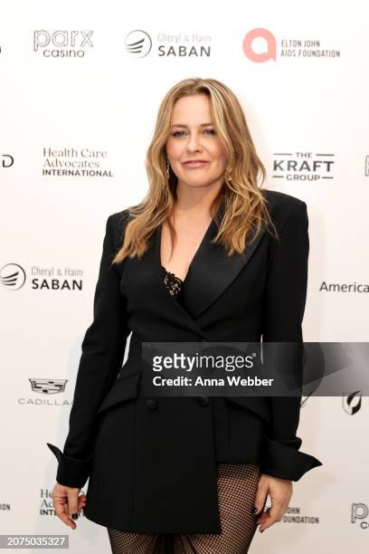 Alicia Silverstone attends Elton John AIDS Foundation's 32nd Annual Academy Awards Viewing Party on March 10, 2024 in West Hollywood, California.
