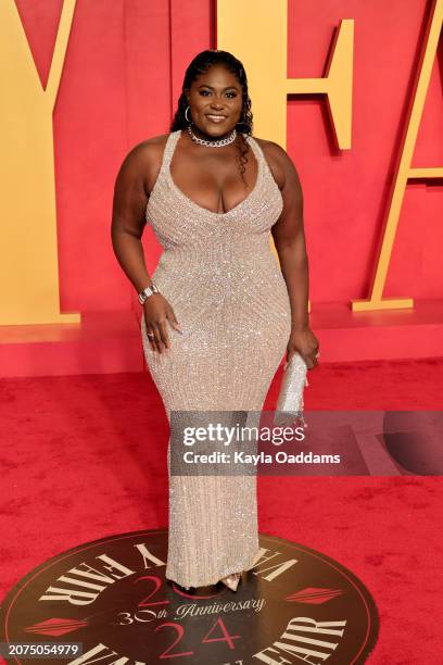 Danielle Brooks attends the 2024 Vanity Fair Oscar Party Hosted By Radhika Jones at Wallis Annenberg Center for the Performing Arts on March 10, 2024...