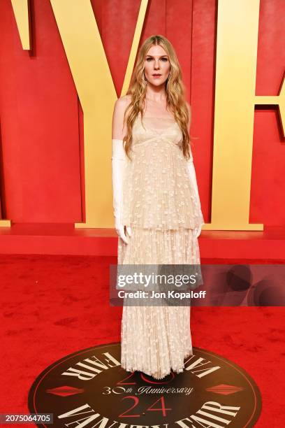 Lily Rabe attends the 2024 Vanity Fair Oscar Party Hosted By Radhika Jones at Wallis Annenberg Center for the Performing Arts on March 10, 2024 in...