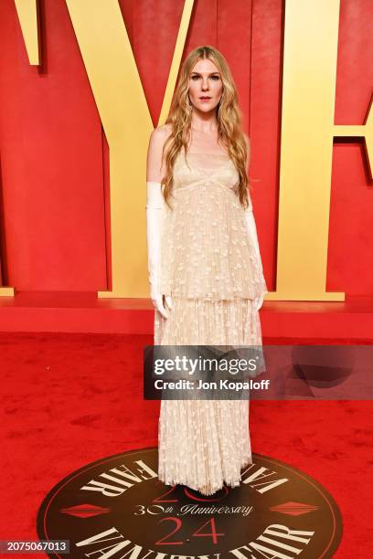 Lily Rabe attends the 2024 Vanity Fair Oscar Party Hosted By Radhika Jones at Wallis Annenberg Center for the Performing Arts on March 10, 2024 in...