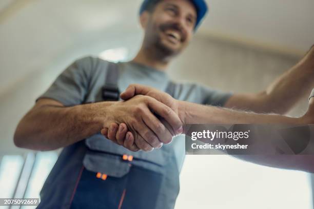 successful deal at construction site! - builders hands stock pictures, royalty-free photos & images