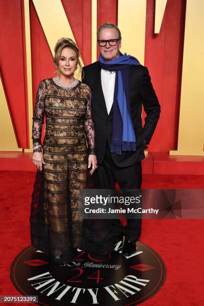 Kathy Hilton and Richard Hilton attend the 2024 Vanity Fair Oscar Party Hosted By Radhika Jones at Wallis Annenberg Center for the Performing Arts on...
