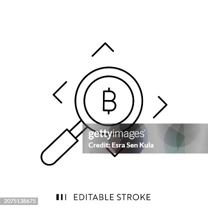 Bitcoin Technical Analysis Line Icon Design with Editable Stroke. Suitable for Infographics, Web Pages, Mobile Apps, UI, UX, and GUI design. Bitcoin Technical Analysis Line Icon Design with Editable Stroke. Suitable for Infographics, Web Pages, Mobile Apps, UI, UX, and GUI design.