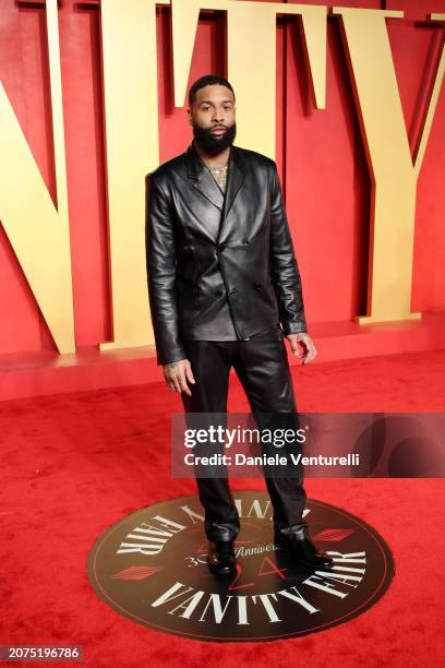 Odell Beckham Jr. Attends the 2024 Vanity Fair Oscar Party Hosted By Radhika Jones at Wallis Annenberg Center for the Performing Arts on March 10,...