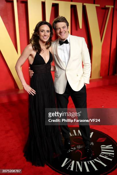 Lauren Schuker Blum and Jason Blum attend the 2024 Vanity Fair Oscar Party Hosted By Radhika Jones at Wallis Annenberg Center for the Performing Arts...