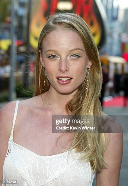 Actress Rachel Nichols arrives at the premiere of "Dumb and Dumberer: When Harry Met LLoyd" at the Loews Universal City on June 11, 2003 in Los...