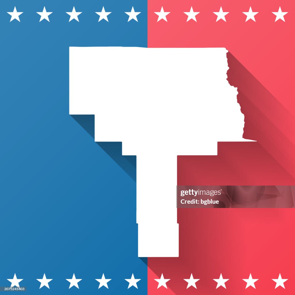 Grant County, New Mexico. Map on blue and red background