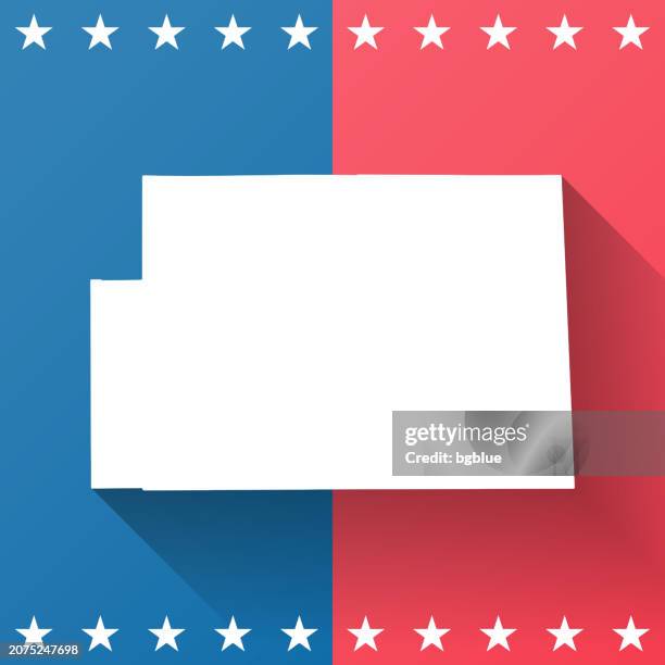 george county, mississippi. map on blue and red background - george stock illustrations