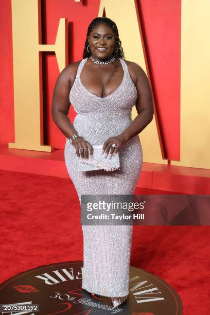 Danielle Brooks attends the 2024 Vanity Fair Oscar Party hosted by Radhika Jones at Wallis Annenberg Center for the Performing Arts on March 10, 2024...