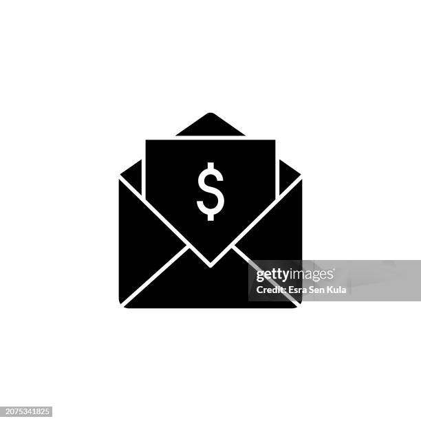 account statements solid icon design. suitable for infographics, web pages, mobile apps, ui, ux, and gui design. - checking mail stock illustrations