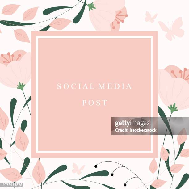 trendy abstract art templates.vector fashion backgrounds. - instagram post frame stock illustrations