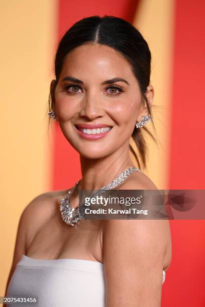 Olivia Munn attends the 2024 Vanity Fair Oscar Party hosted by Radhika Jones at Wallis Annenberg Center for the Performing Arts on March 10, 2024 in...