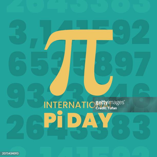 pi day - happy pi day, 14. märz, post design, pi day card - pi stock-grafiken, -clipart, -cartoons und -symbole