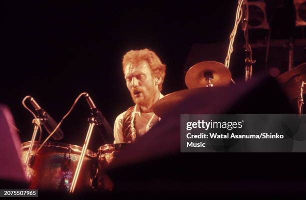 Ginger Baker drums of British band Baker Gurvitz Army (Adrian Gurvitz , guitar, Paul Gurvitz , Mr Snips vocals, Peter Lemer perform at 'The Great...