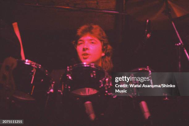 Paul McCartney with his band Wings performing at the Royal Court Theatre, Liverpool, as part of their tour of the UK to promote their newest album...