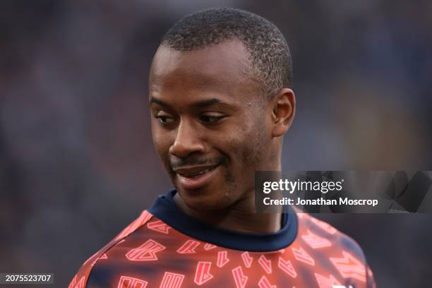 Tiago Djalo of Juventus reacts during the warm up prior to the Serie A TIM match between Juventus and Atalanta BC - Serie A TIM at Allianz Stadium on...