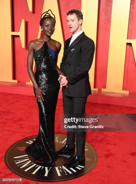 Lupita Nyong'o arrives at the 2024 Vanity Fair Oscar Party Hosted By Radhika Jones at Wallis Annenberg Center for the Performing Arts on March 10,...