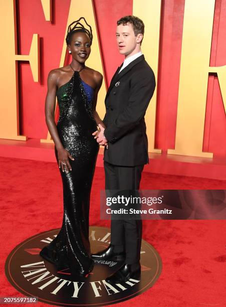 Lupita Nyong'o arrives at the 2024 Vanity Fair Oscar Party Hosted By Radhika Jones at Wallis Annenberg Center for the Performing Arts on March 10,...