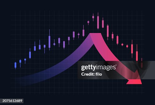 Stock Commodity Value Decrease Rally Arrow Downwards Selling Loss Concept Stock Commodity Value Decrease Rally Arrow Downwards Selling Loss Concept