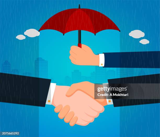 contract protection, agreement, security... - trade agreement stock illustrations