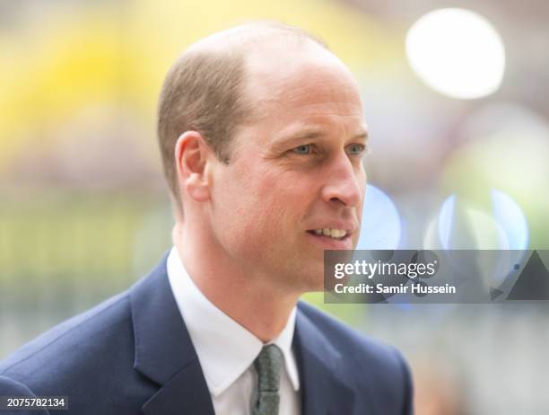 Prince William, Prince of Wales attends the 2024 Commonwealth Day Service at Westminster Abbey on March 11, 2024 in London, England.