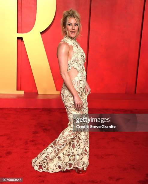 Ellie Goulding arrives at the 2024 Vanity Fair Oscar Party Hosted By Radhika Jones at Wallis Annenberg Center for the Performing Arts on March 10,...