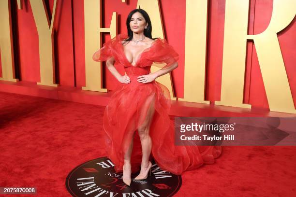 Lauren Sanchez attends the 2024 Vanity Fair Oscar Party hosted by Radhika Jones at Wallis Annenberg Center for the Performing Arts on March 10, 2024...