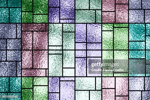 Geometric stained glass background