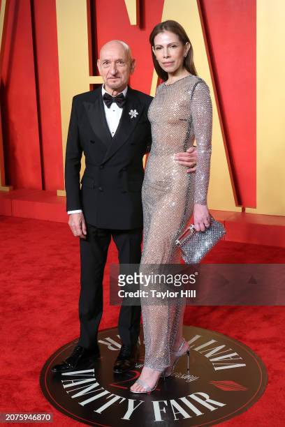 Ben Kingsley and Daniela Lavender attend the 2024 Vanity Fair Oscar Party hosted by Radhika Jones at Wallis Annenberg Center for the Performing Arts...