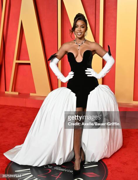 Kelly Rowland attends the 2024 Vanity Fair Oscar Party hosted by Radhika Jones at Wallis Annenberg Center for the Performing Arts on March 10, 2024...