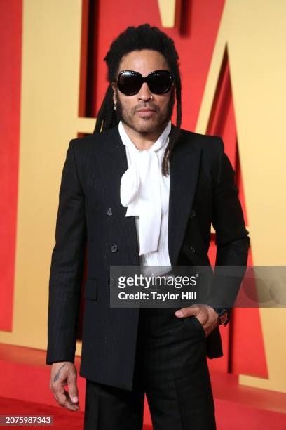 Lenny Kravitz attends the 2024 Vanity Fair Oscar Party hosted by Radhika Jones at Wallis Annenberg Center for the Performing Arts on March 10, 2024...
