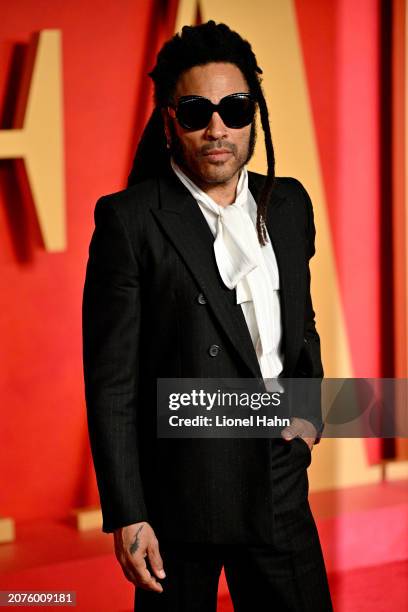 Lenny Kravitz attends the 2024 Vanity Fair Oscar Party Hosted By Radhika Jones at Wallis Annenberg Center for the Performing Arts on March 10, 2024...