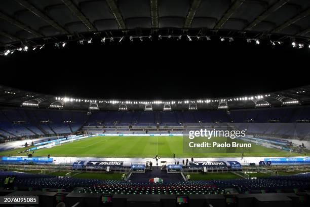 General view inside the stadium prior to the Serie A TIM match between SS Lazio and Udinese Calcio - Serie A TIM at Stadio Olimpico on March 11, 2024...