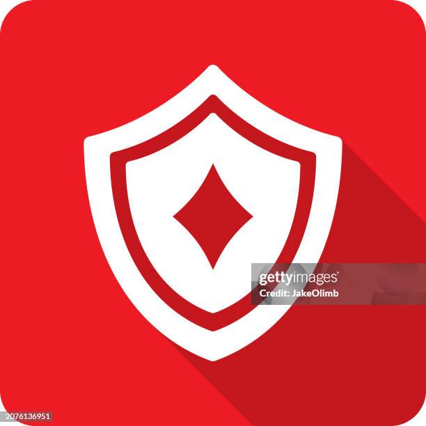 stockillustraties, clipart, cartoons en iconen met shield diamond icon silhouette 2 - patience