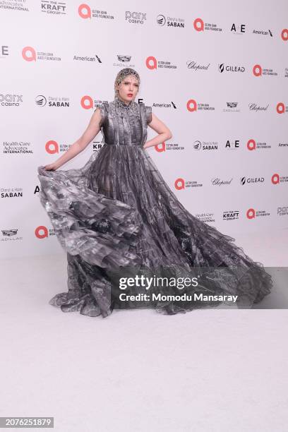 Skye Aurelia attends the Elton John AIDS Foundation's 32nd annual Academy Awards viewing party on March 10, 2024 in West Hollywood, California.