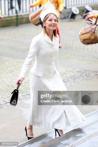 Geri Horner arrives for the 2024 Commonwealth Day Service at Westminster Abbey on March 11, 2024 in London, England.