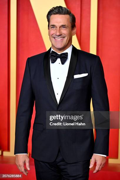 Jon Hamm attends the 2024 Vanity Fair Oscar Party Hosted By Radhika Jones at Wallis Annenberg Center for the Performing Arts on March 10, 2024 in...