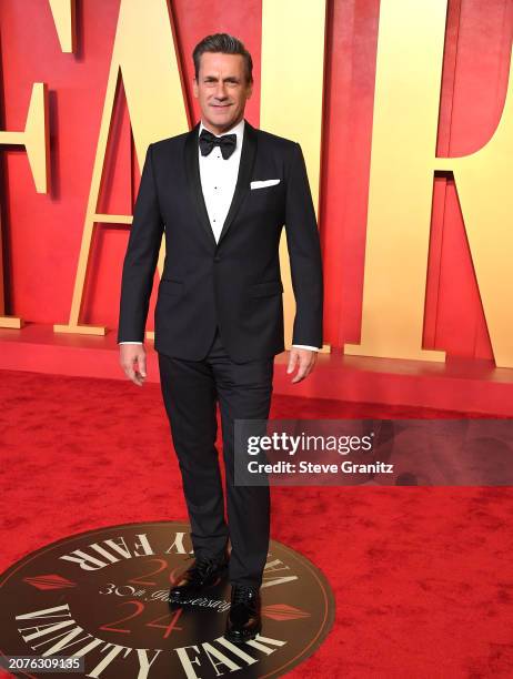 Jon Hammarrives at the 2024 Vanity Fair Oscar Party Hosted By Radhika Jones at Wallis Annenberg Center for the Performing Arts on March 10, 2024 in...