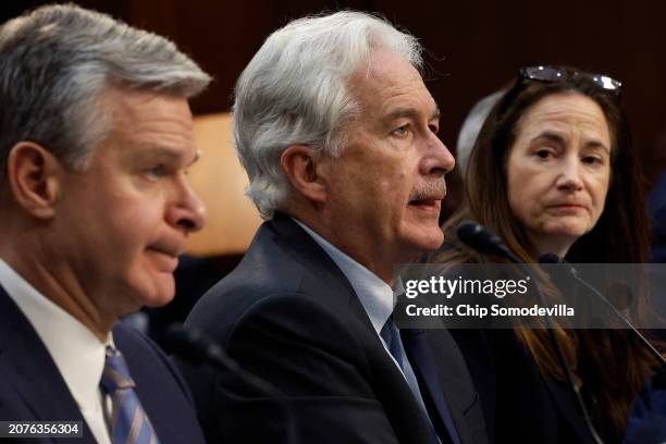 Federal Bureau of Investigation Director Christopher Wray, Central Intelligence Agency Director William Burns and Director of National Intelligence...