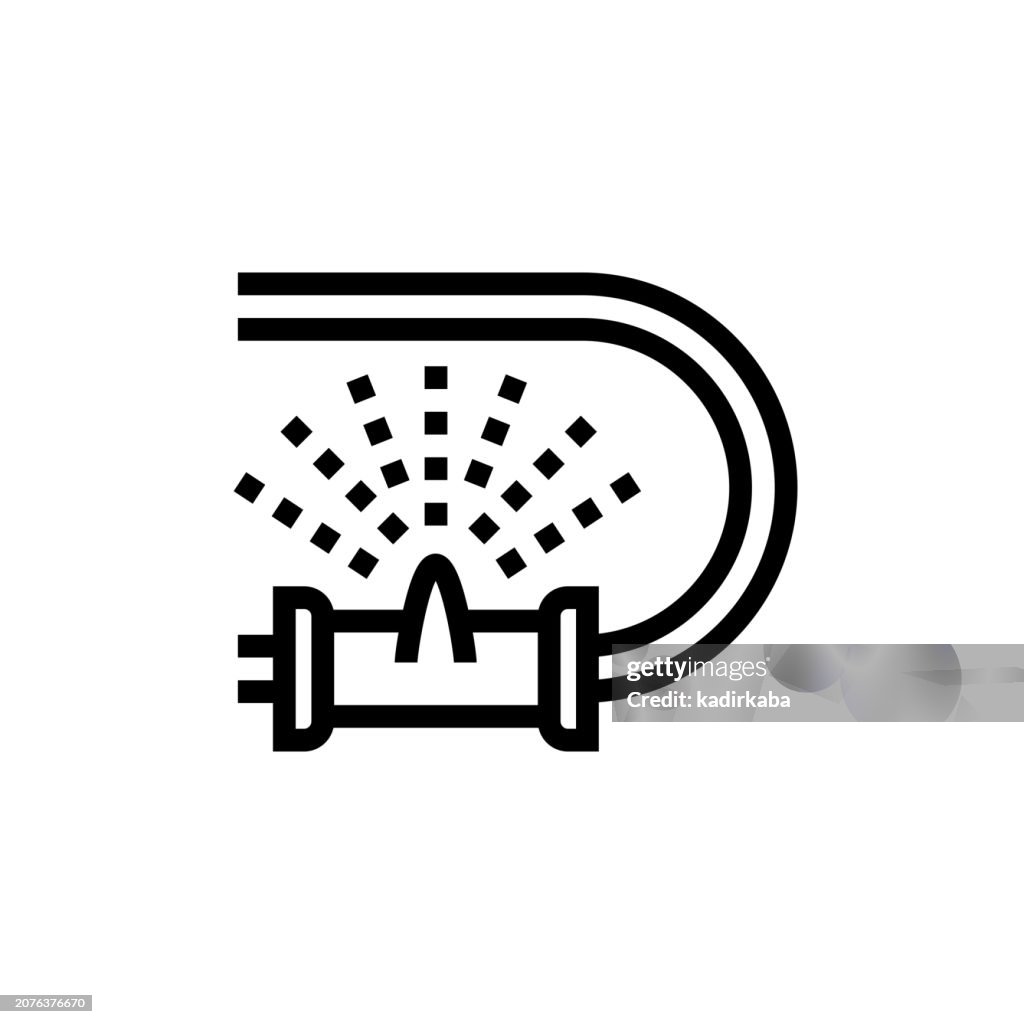 Drip Irrigation Method Line Icon