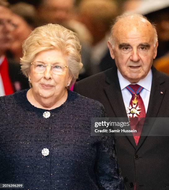 The President of Malta George Vella and Miriam Vella attends the 2024 Commonwealth Day Service at Westminster Abbey on March 11, 2024 in London,...