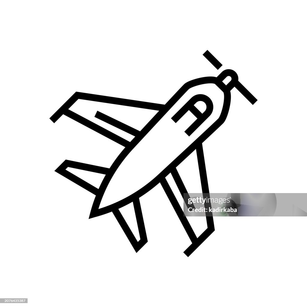 Propeller Plane and Aviation Line Icon
