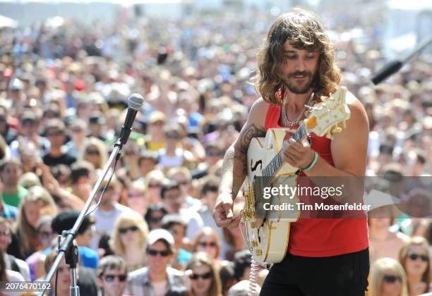 John Gourley of Portugal. The Man performs during the Outside Lands Music & Arts festival at the Polo Fields in Golden Gate Park on August 29, 2009...