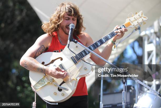 John Gourley of Portugal. The Man performs during the Outside Lands Music & Arts festival at the Polo Fields in Golden Gate Park on August 29, 2009...