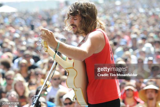 John Gourley of Portugal. The Man performs during the Outside Lands Music & Arts festival at the Polo Fields in Golden Gate Park on August 29, 2009...