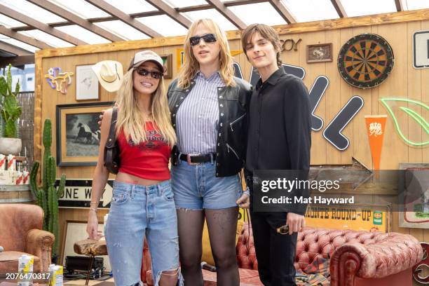 Alex Cooper, Tommy Dorfman, and Corey Fogelmanis attend the Unwell SXSW day 3 “I Wish You All The Best” film panel on March 11, 2024 in Austin, Texas.