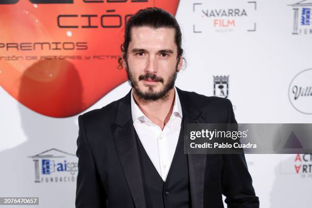 Yon Gonzalez attends the red carpet for the Unión De Actores Awards 2024 at Teatro Circo Price on March 11, 2024 in Madrid, Spain.