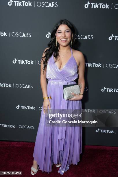 Andrea Casanova during the TikTok 2024 OSCARS Viewing Party at Bar Lis on March 10, 2024 in Los Angeles, California.